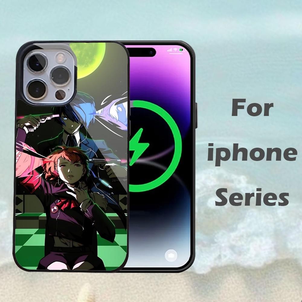 Чехол для телефона Persona 5 Аниме Для iPhone 16 15 14 13 Pro Max 11 12 Mini Зеркало Алекса Для беспроводной зарядки Magsafe Чехол