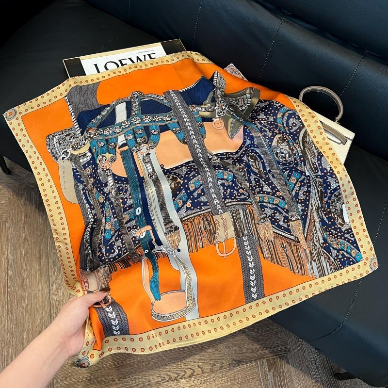 Temperament square scarf women's high-end small scarf summer neck protection scarf decoration spring and autumn versatile thin sunscreen 71 silk scarf