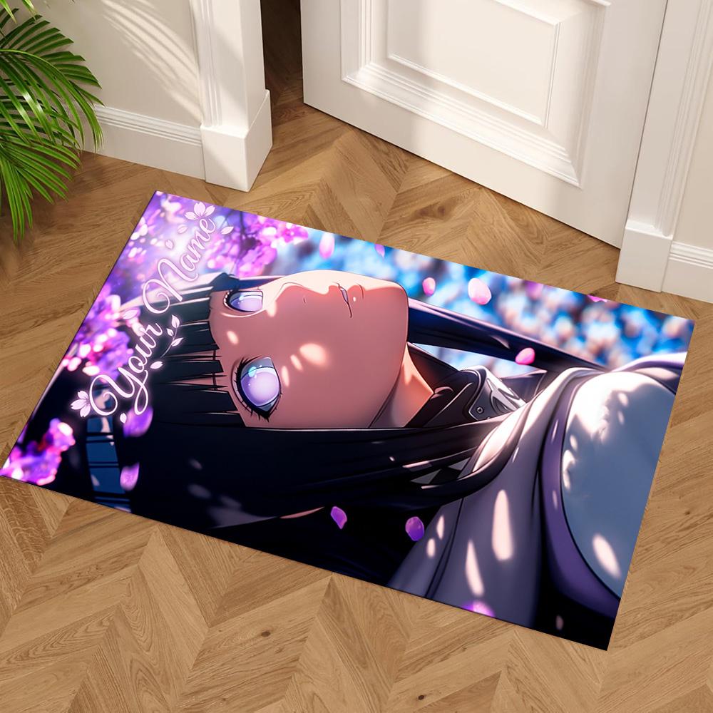 Naruto Character Customizable Name Area Rug Perfect for Living Rooms Kitchen Outdoor Game Room Anti-slip Rug Decorate Offices