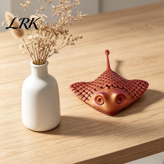 Игрушка Скат 3D-печатная Фиджет-игрушка, Сочлененная Фигурка Морского Существа для Снятия Стресса, Гибкая Фигурка Животного, Украшение для Стола для Дома и Офиса