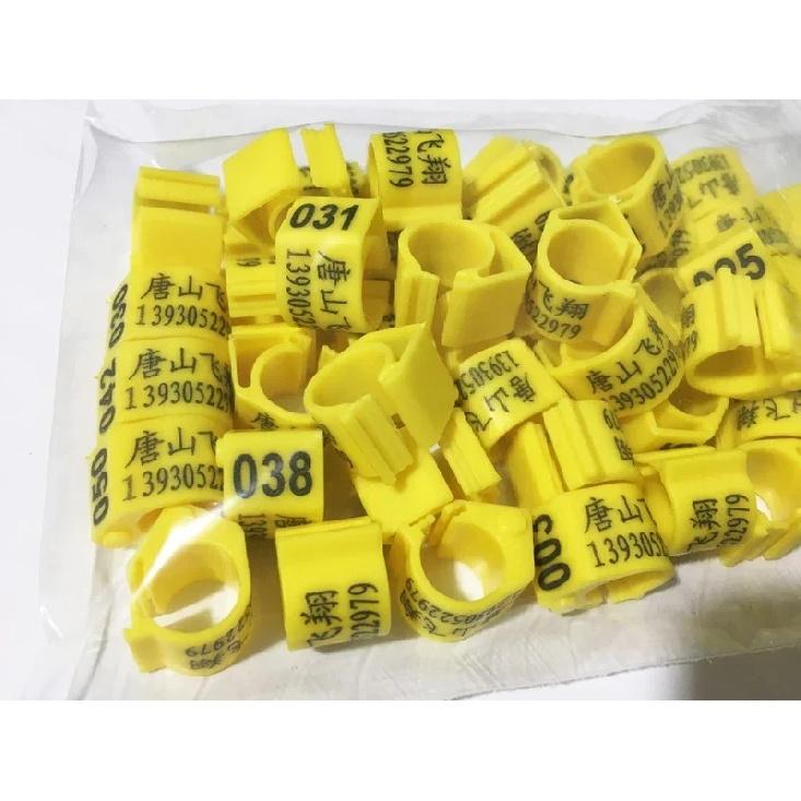 50 Pcs of Customized Plastic Carrier Pigeon Foot Ring with NAME MOBILE NO. Ring Customized Opening Competition Adaptation Ring