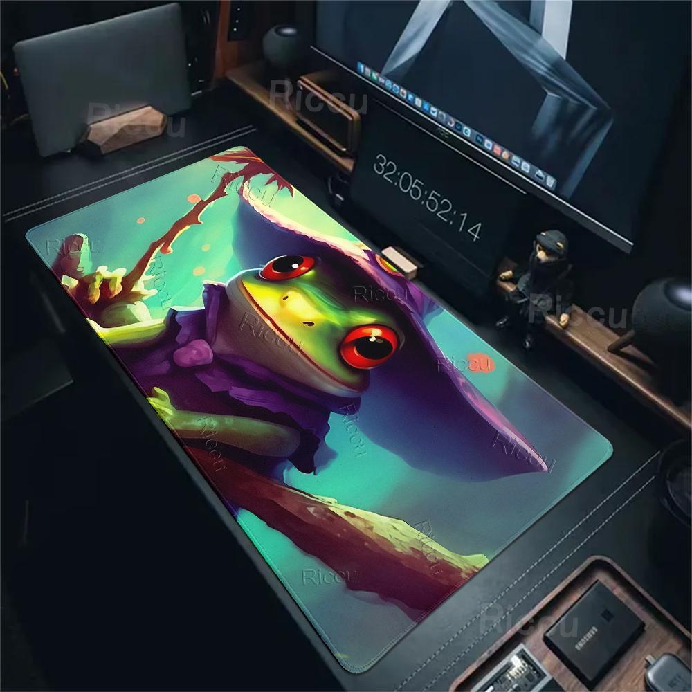 Magic Playmat Gathering Gaming Pads Frog Wizard Pattern Theme Anime Aesthetics Desk Mat Office Accessories Carpet Non-slip Rugs