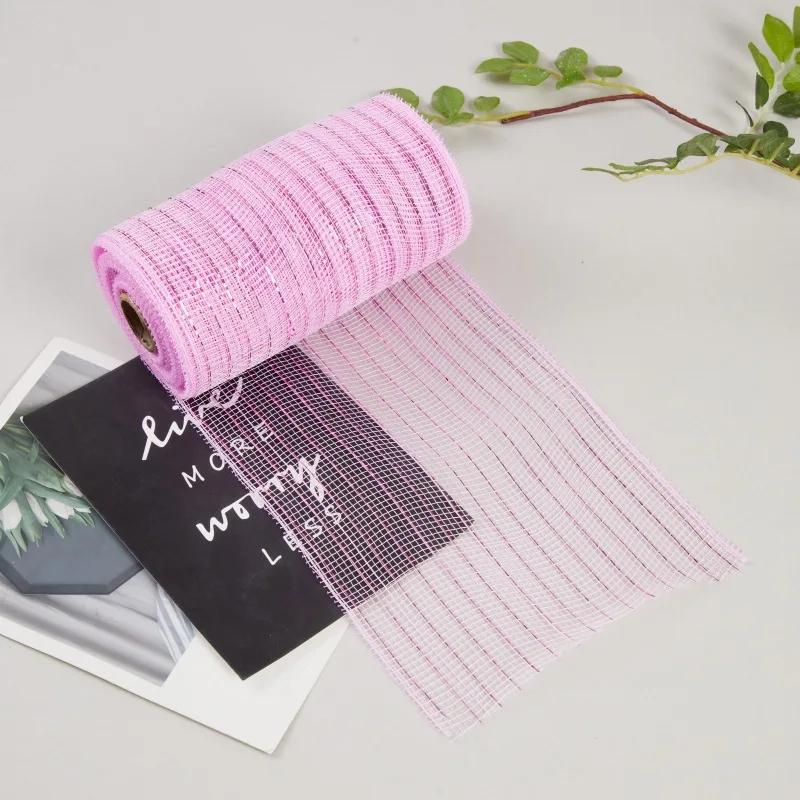 1 рулон рождественской сетчатой ленты DIY венок бант лента рождественская елка украшения для дома 2024 рождественские подарки Navidad Noel Новый год 2025