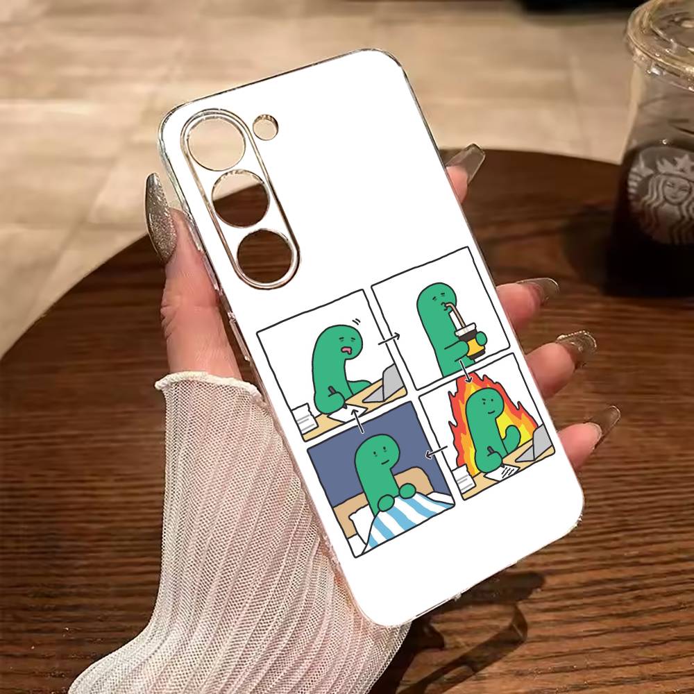 Cute- Jogu-mans D-Dinosaurs Clear Phone Case for Samsung Galaxy A71, A70, A52, A51, A40, A30