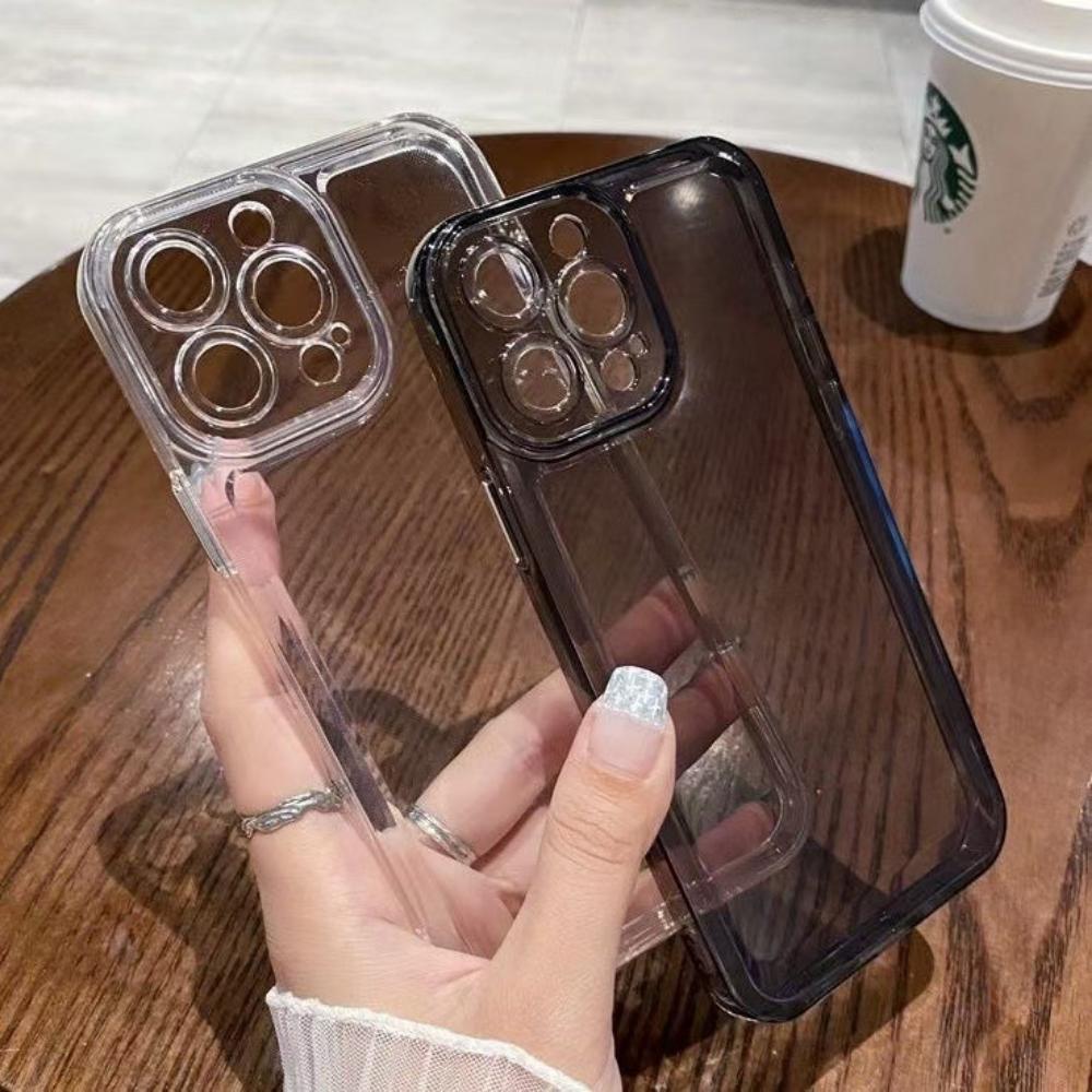 Прозрачный Космический Чехол Подходит для IPhone16pro Защитный Чехол Apple 17Air Чехол для Мобильного Телефона 15 Мягкий Чехол 14 Простой