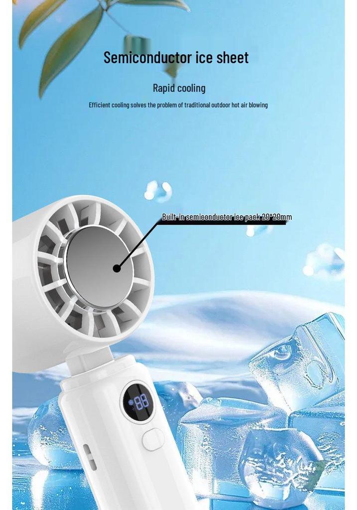 High-Speed Portable Handheld Cooling Fan with Long Battery Life