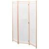 VidaXL Room Divider 3 Panels Cream 120x170x4 Cm Fabric