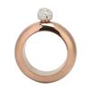 Stainless Steel Alcohol Jug Bracelet Gold Rhinestones Lid Bangle Hip Flask  Bars