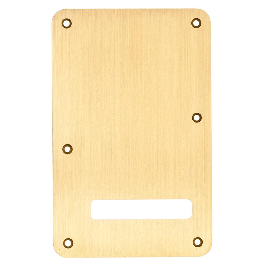 Musiclily Pro 6-Hole Aluminum ST Back Plate for Fender American/Mexico Stratocaster-Style Electric Guitars, Gold Anodized
