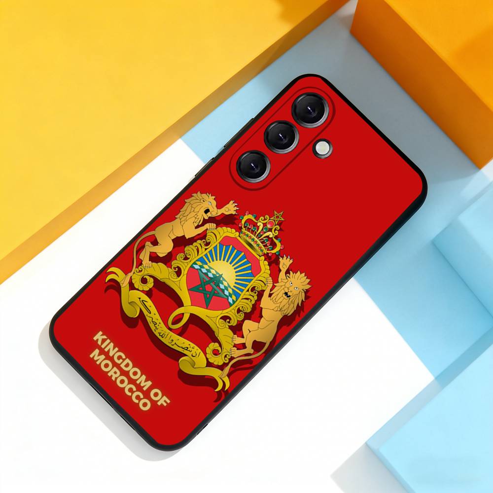 M-Maroc Morocco Flag MAP Phone Case For Samsung Galaxy A 22,71,53,52,51,72,73,5G,Note,J7,8,9 Soft Black Cover