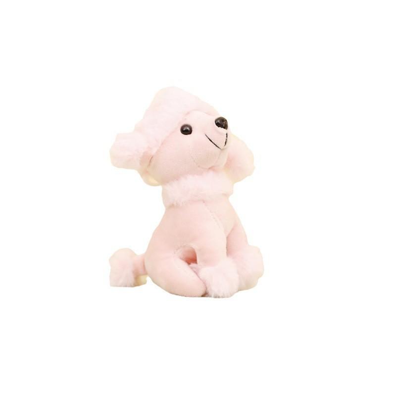 Adorable Plush Poodle Keychain Teddy Dog Charm Bag Accessory Cute Puppy Clip
