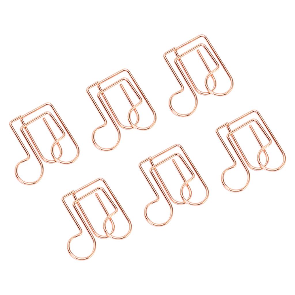 100pcs Paper Clips Multipurpose Innovative Cute Shape Rustproof Electroplating Metal Paperclips for