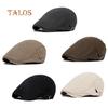 Men Casual Classic Solid Color Flat Cabbie Sboy Ivy Hat Cotton Sun Beret Cap Unisex Hats