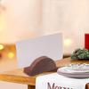 10Pcs Semicircular Wooden Business Card Holder Reusable Wedding Banquet Restaurant Table Number Place Card Holder Stand