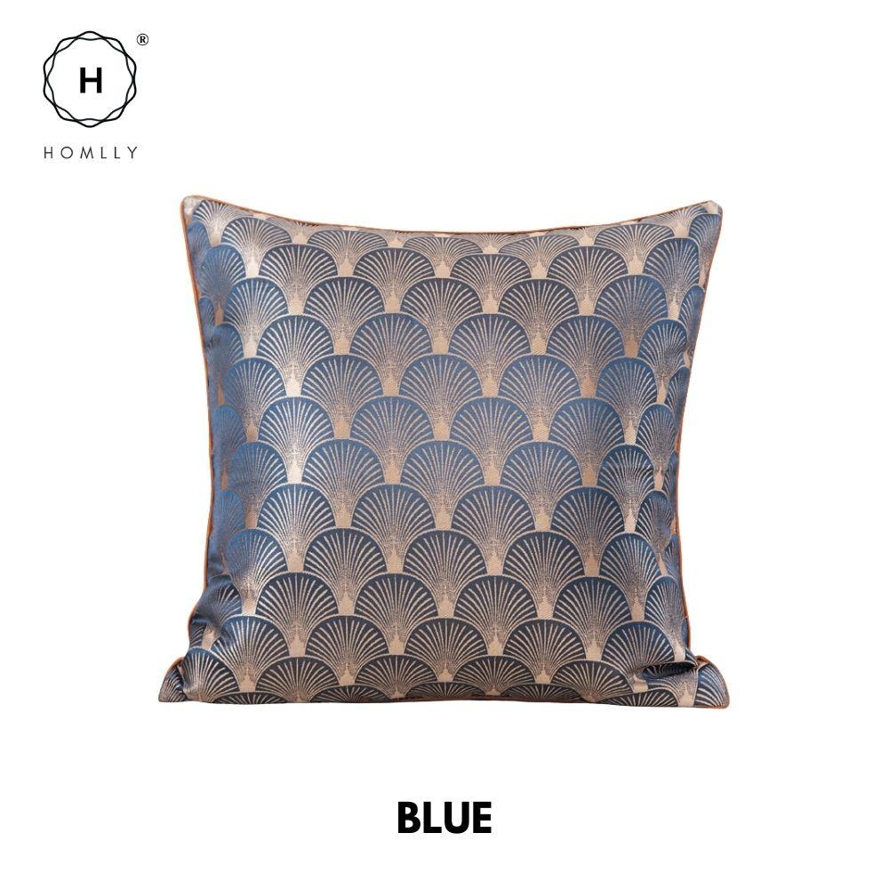 Homlly Oriental Fan Jacquard Cushion Cover Pillowcase X2PCS