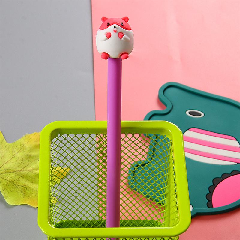 10pcs 0.5mm Cute Hamster Gel Pen Cartoon Gel Pen Creative Learning Stationery Water-based Pen Prize Gift