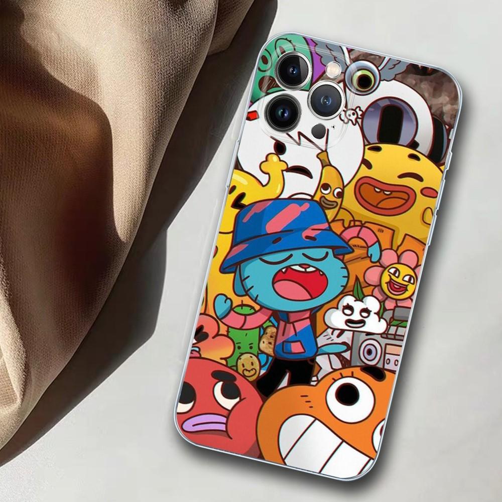 Amazing World Of Gumball Phone Case For iPhone 14 11 12 13 Mini Pro XS Max Cover 6 7 8 Plus X XR SE 2020 Funda Shell