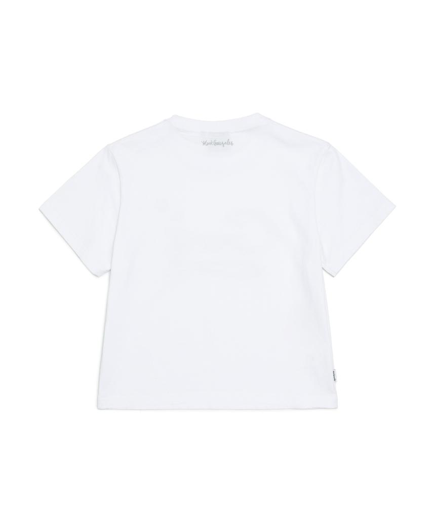 MARK GONZALES Women'S Gonz Applique Crop T-Shirt - White