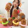 Animal Simulation Capybara Toy With Backpack Stuffed Capybara Doll  Christmas