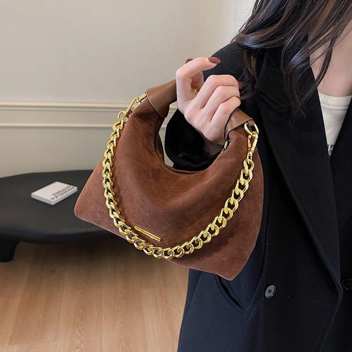 Замшевая сумка женская новая модная сумка-цепочка универсальная сумка повседневная текстура ретро сумка-мессенджер