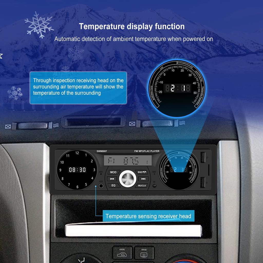 1DIN Car Radio Stereo Player Remote Control Digital Bluetooth Audio Music Stereo 12V Car Radio MP3 Player USB/SD/AUX-IN