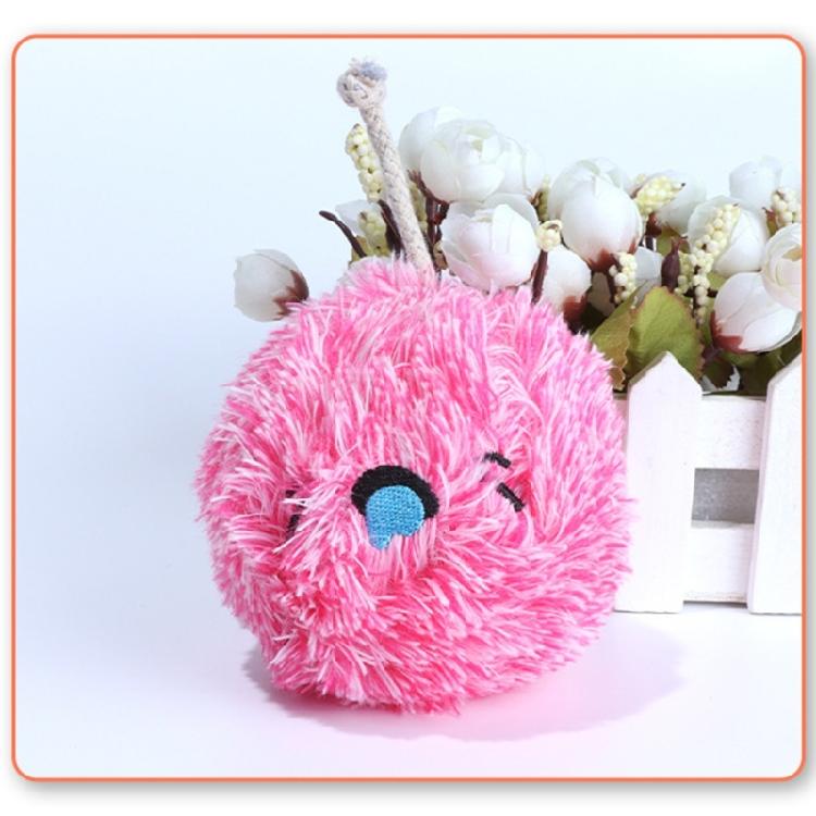 Colorful Balls Cat Toy Pompoms Squeaking Chasing Balls 4" Diameter