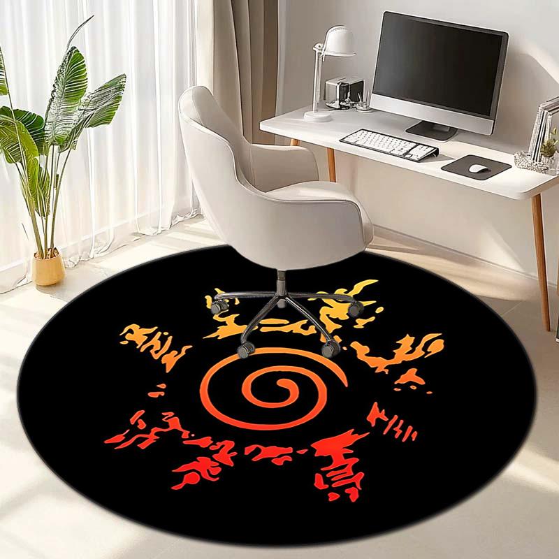Famous cartoon NARUTO protagonist Uzumaki Naruto round carpet soft home decoration anti-slip door mat outdoor picnic mat carpet M6