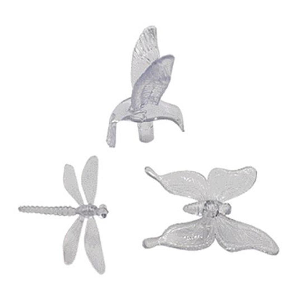 3шт открытый сад двор светодиодные бабочки стрекозы формы солнечного декора газон лампы