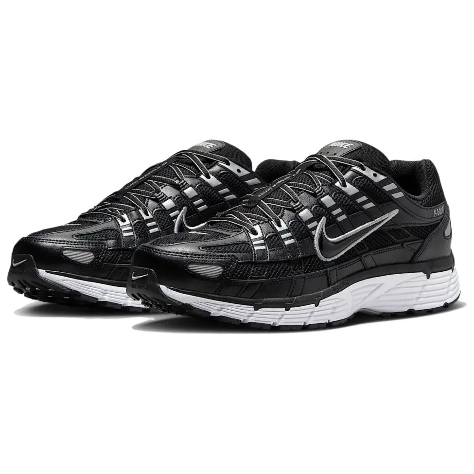 Nike P-6000 Черные Металлические Серебристые Унисекс Кроссовки Белые CD6404-026
