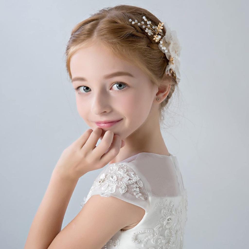 Украшение для волос Sitengle, повязка на голову для девочек, головной убор, аксессуар для волос, повязка для волос для детей, жемчужный венок для невесты, свадебный прием, свадебная цветочная девочка