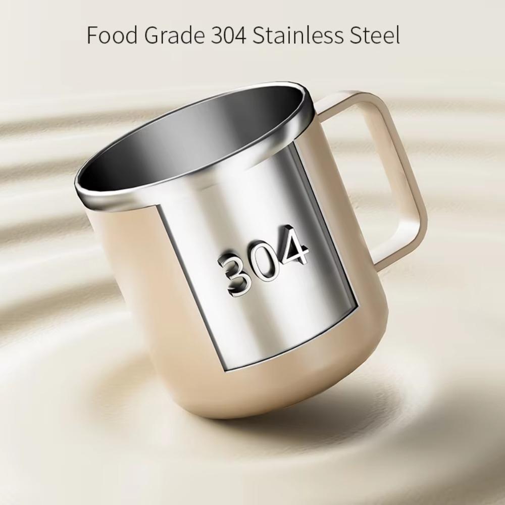304 Stainless Steel Coffee Cup Sliding Cover Design Tumbler Household Drinking Cup  Student