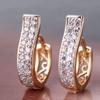 Cao Shi Stylish European & American Exaggerated Smooth Hollow Pattern Luxury Hoop Earrings