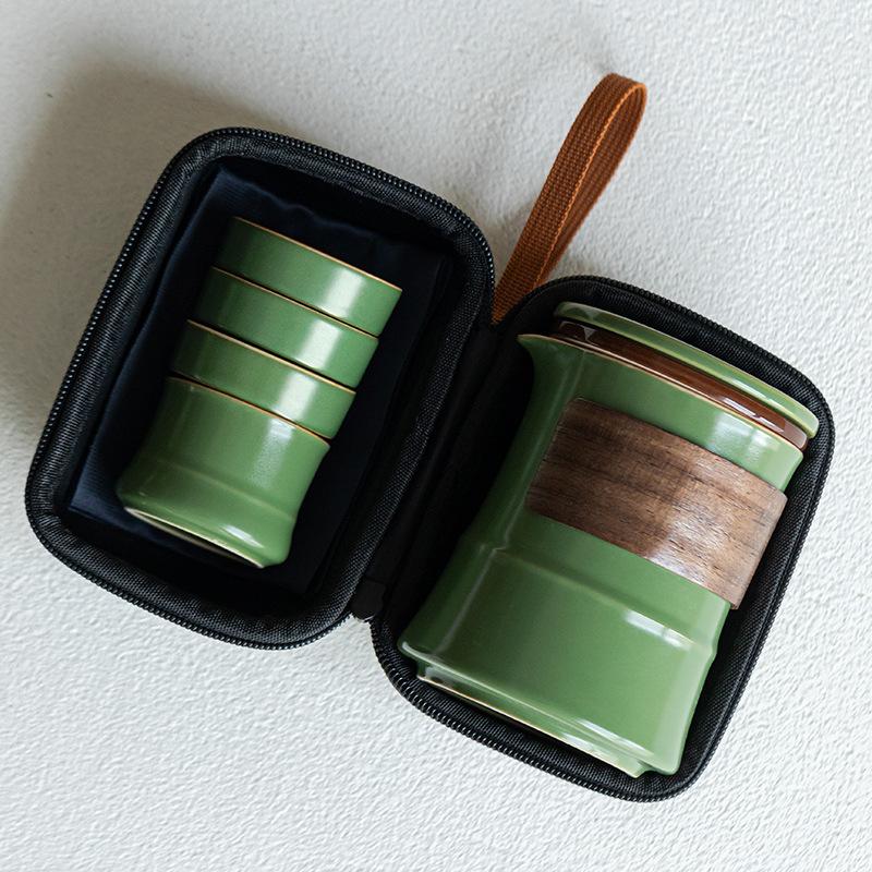 Gaosheng Travel Kung Fu Teacup Tea Set High-end Business Commemorative Gift Box for Leaders