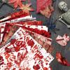 Halloween Bloody Handprint Scrapbook Paper 24 Sheets Double-Sided Horror Handprint Blood Splatter Pattern Paper /decorative papers 11.8 x 11.8