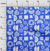 oneOone Cotton Flex Medium Blue Fabric Abstract  Sewing Craft Projects Fabric Prints By Yard 40 Inch