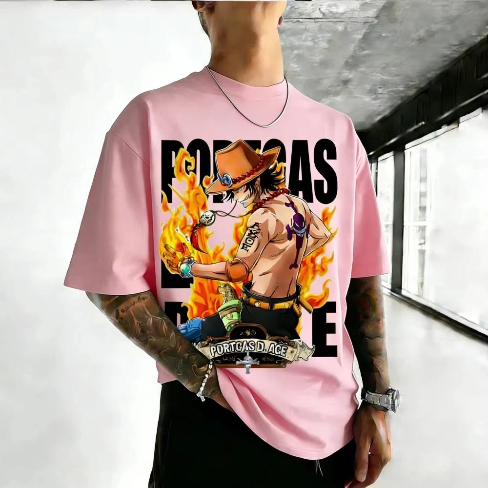 ONE PIECE Portgas · D · Ace 2026 New Summer Harajuku Anime Printed Short Sleeve Unisex Cotton T-shirt Men's and Women's