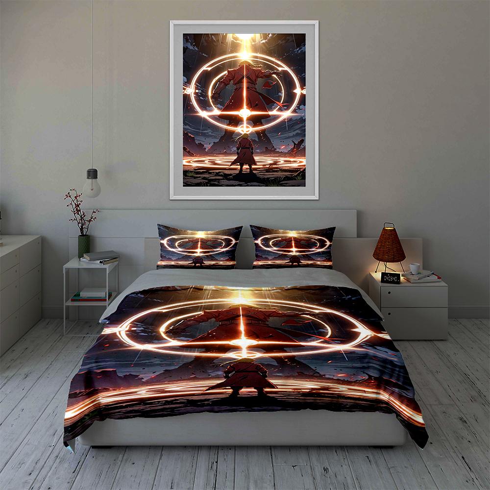Fiery magical aura. Bedding Duvet cover sets Duvet covers Pillowcases gifts (1 * Duvet Cover 2 * Pillowcases, without duvet insert)