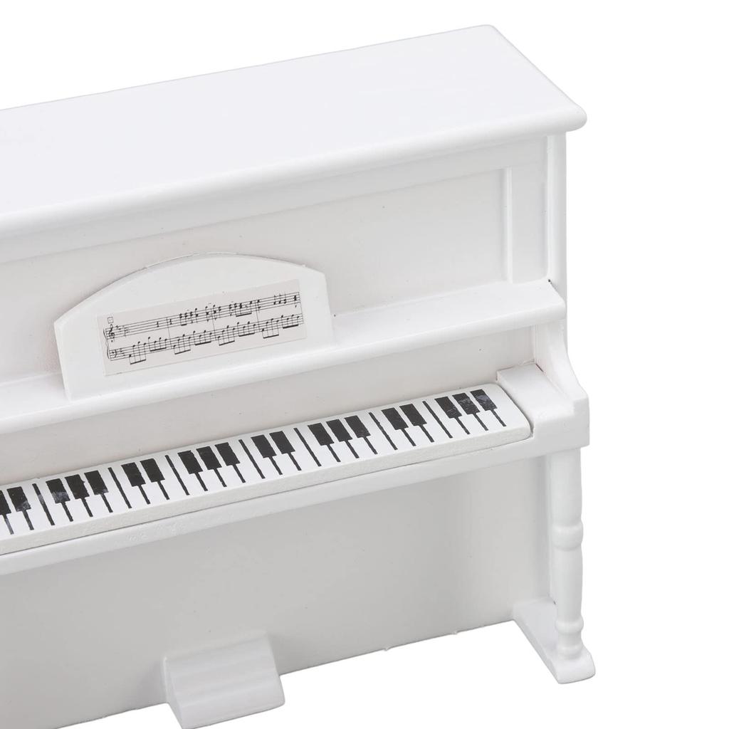 Кукольный рояль, 1:Деревянное миниатюрное пианино масштаба 12, Модель миниатюрного пианино со стулом, Музыкальная табуретка, Декоративные аксессуары, Имитация жизненной сцены, Гостиная