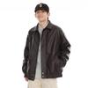 Unisex Retro Japanese Style Oversized Motorcycle Jacket Casual Outerwear