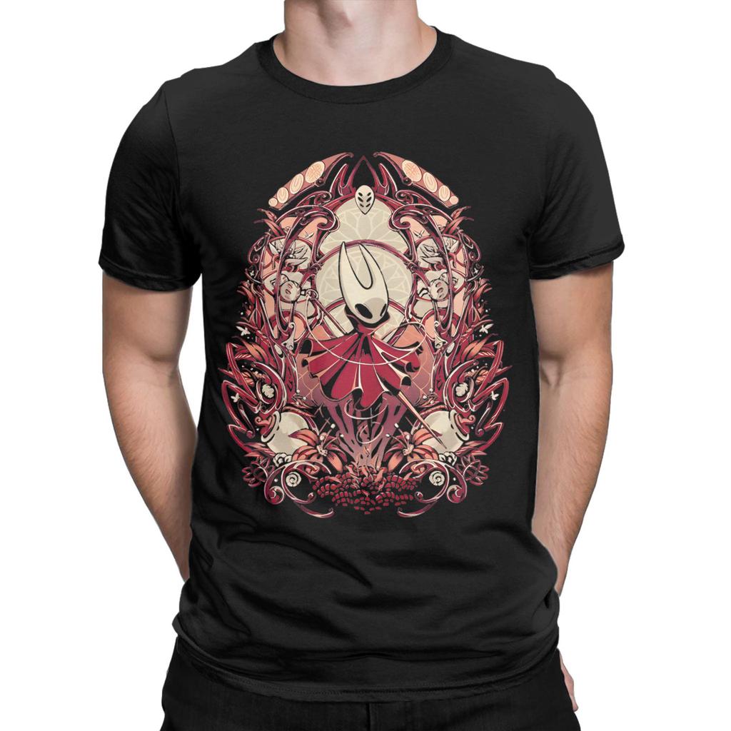 Футболка Hollow Knight Silksong, инди-игры, приключенческий принт, 100% хлопок, необычная футболка с коротким рукавом и круглым вырезом, большие размеры.