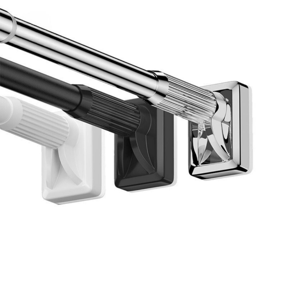 Carbon Steel Clothes Hanging Rail Stretchable Wardrobe Rod New Extendable Pole Bathroom