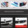 3pcs Car Front Grille Trim Bumper Cover Strip 3D M Styling Cover Stickers for BMW X5 Series F15 2014-2018 Auto Accessories