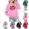 Kids' Fashion Loose-Fit Casual Long-Sleeve Christmas Print Oversized Crewneck Sweatshirt