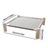 Wooden Frame Camp Bed Portable Cooling Bed Lazy Mat Pet Hammock  For Small Pets