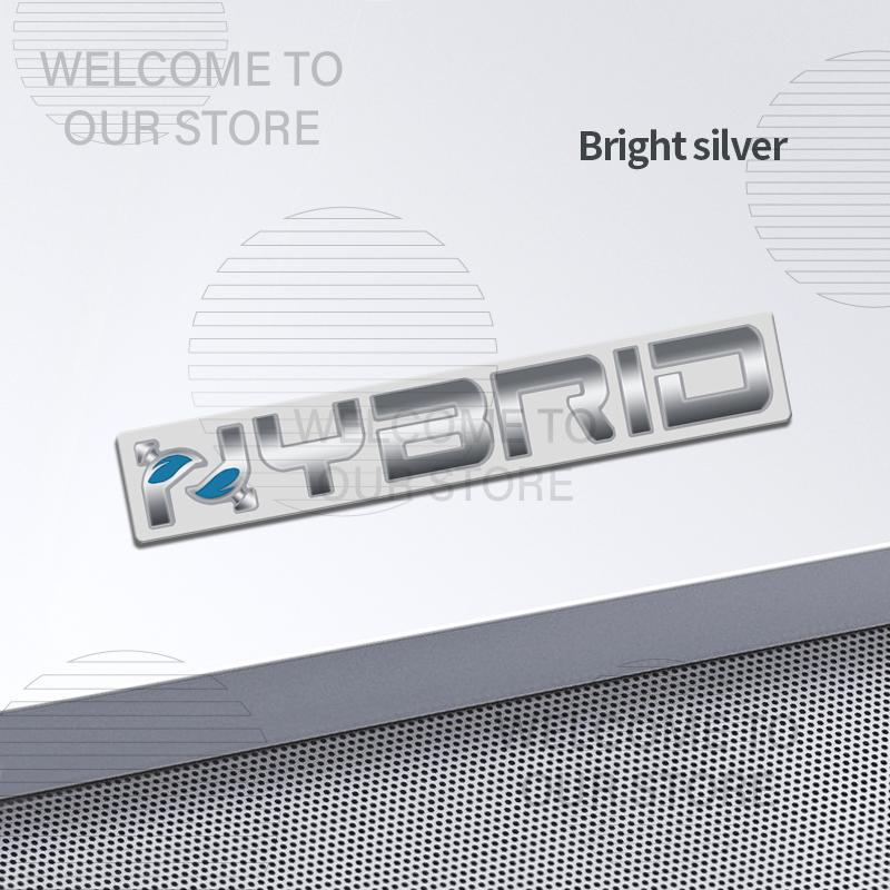 Car Decor Metal HYBRID Letter Emblem 3D Sticker Accessories For Fiat 500 500C Bravo Stilo Panda Punto 595 Tail Rear Trunk Decals cgsy3