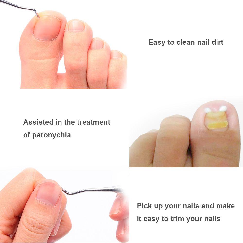 Stainless steel Cleaning dirt Ingrown  Toe Nail Lifter Pedicure tool Onychomycosis Manicure kit