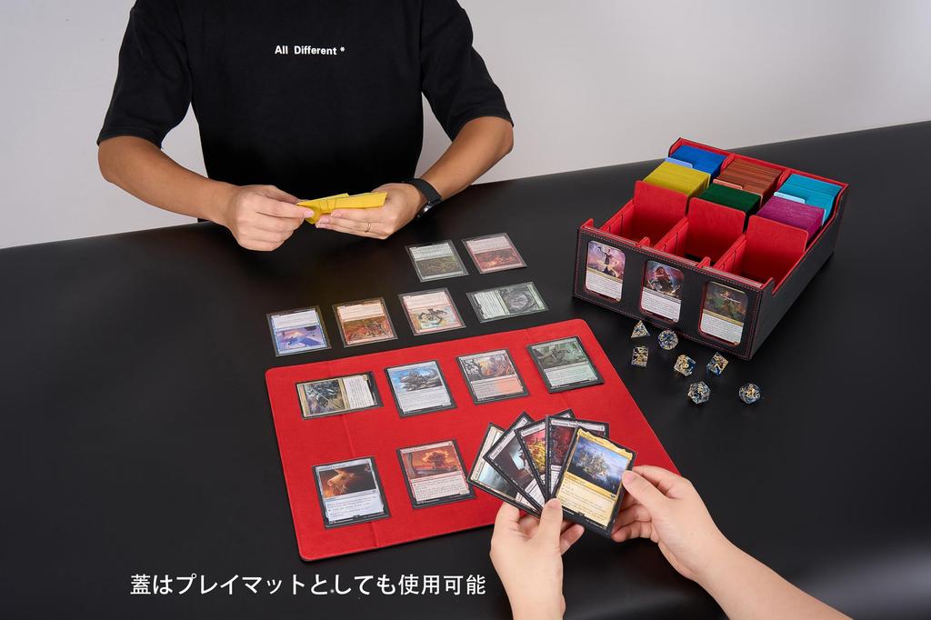 Колода Торговая Карточка Карточка Хранение Вмещает Торговля с и Карточка Совместимая с и Другие Карточные Игры с Красный 3 Кейс, Кейс, Коробка, 2300+ Карт, Окно,