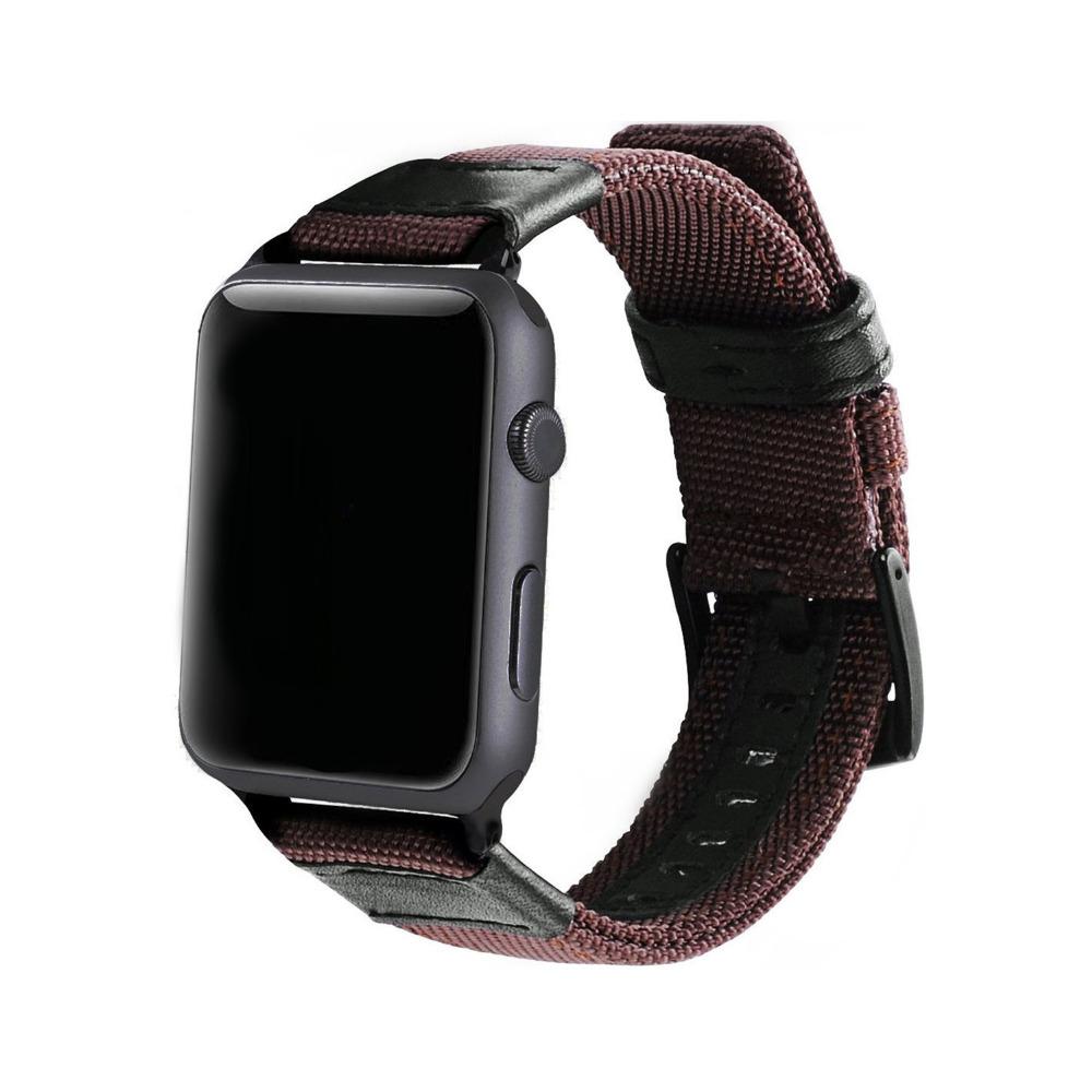 Нейлоновый + кожаный ремешок для Apple Watch Series 6 5 4 3 se iWatch ремешок 38 мм 42 мм браслет Apple Watch Serie 3 4 se 6 40 мм 44 мм ремешок