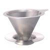 Double Mesh Metal Dripper for 1-2 Cups Hairline Silver DMD-01-HSV