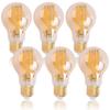 FLSNT LED Edison Filament Bulbs, E26 Base, 60W Equivalent, 700lm, 2700K Warm White, Chandelier Bulb, Retro Edison Lamp, Amber Glass, Stylish,